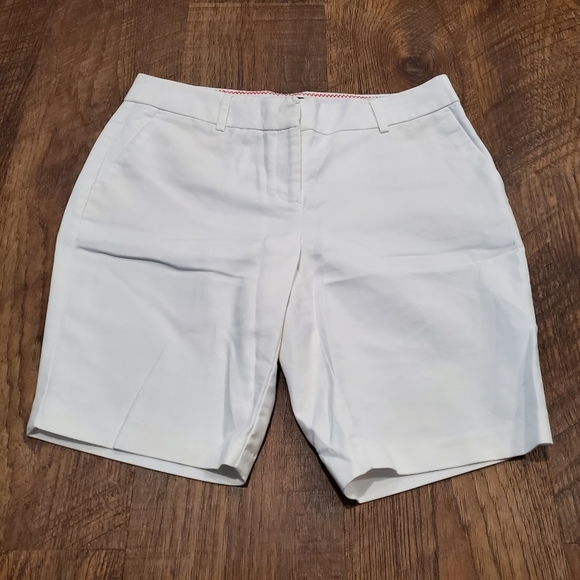 Willi Smith Pants - Willi Smith White Cotton Bermudas Shorts Classic Casual Preppy Vacation Bride 4
